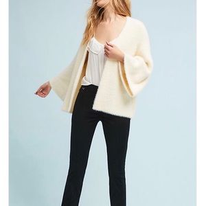 Anthropology Essential Slim Black Velvet Pants